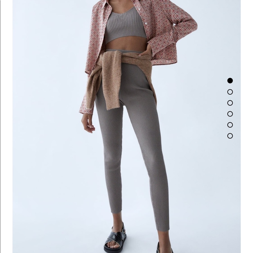 Bloggers favorite Zara knit ribbed two piece set - Picture 4 of 5